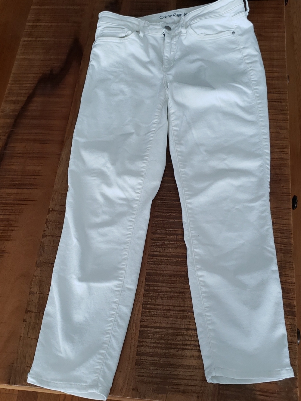 Calvin Klein White Straight-Leg Women’s Jeans